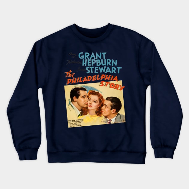 The Philadelphia Story Movie Poster Crewneck Sweatshirt by MovieFunTime